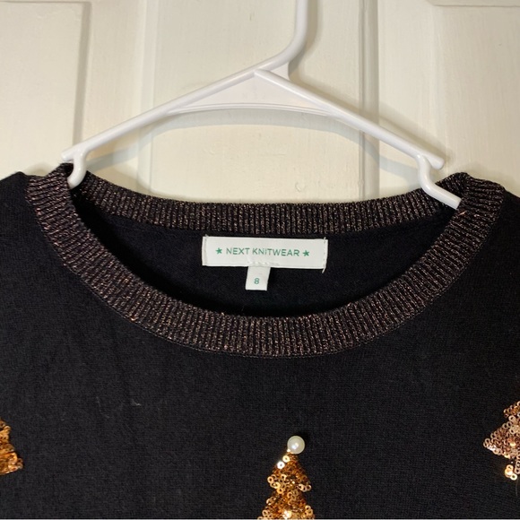 Ugly Christmas Sweater Winner | Black & Metallic & Rhinestone | Size 8 - Picture 4 of 9